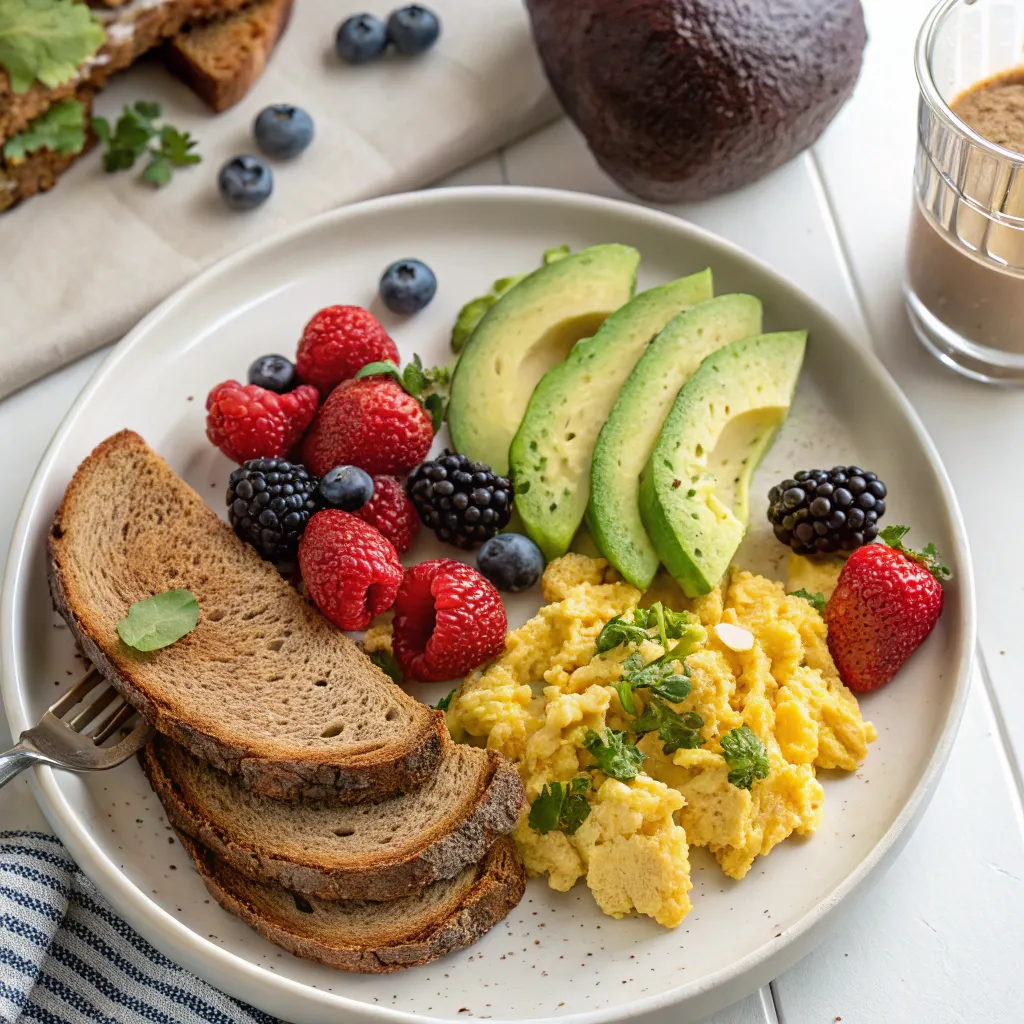 Healthy breakfast course illustration