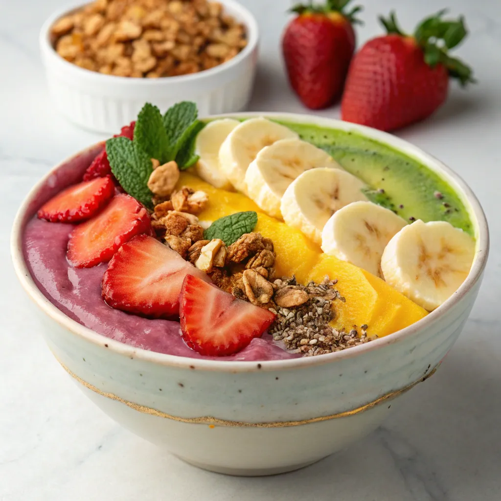 Colorful smoothie bowl